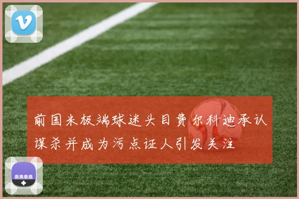 前国米极端球迷头目费尔科迪承认谋杀并成为污点证人引发关注